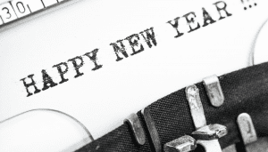 Haverhill Accountants & Software happy new year typewriter