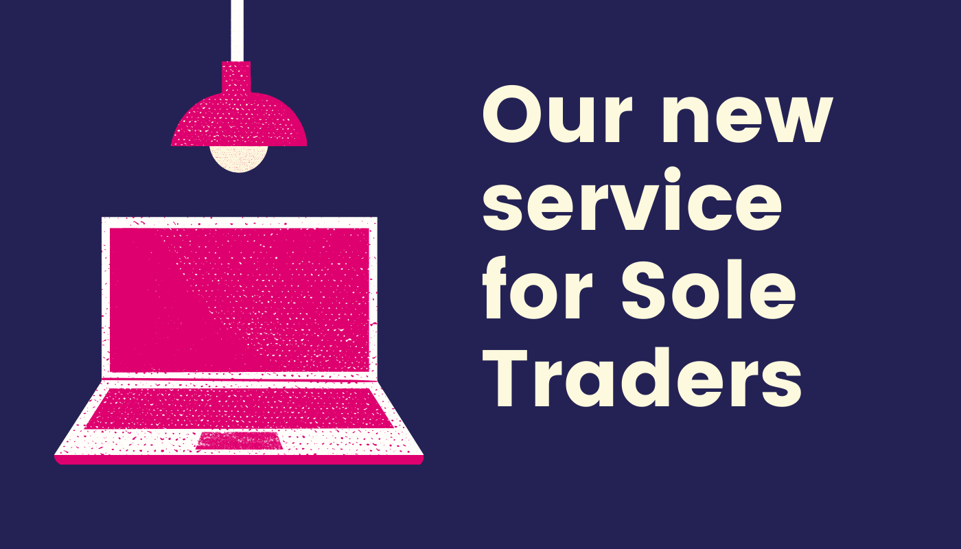 Computer with light. New service for sole traders