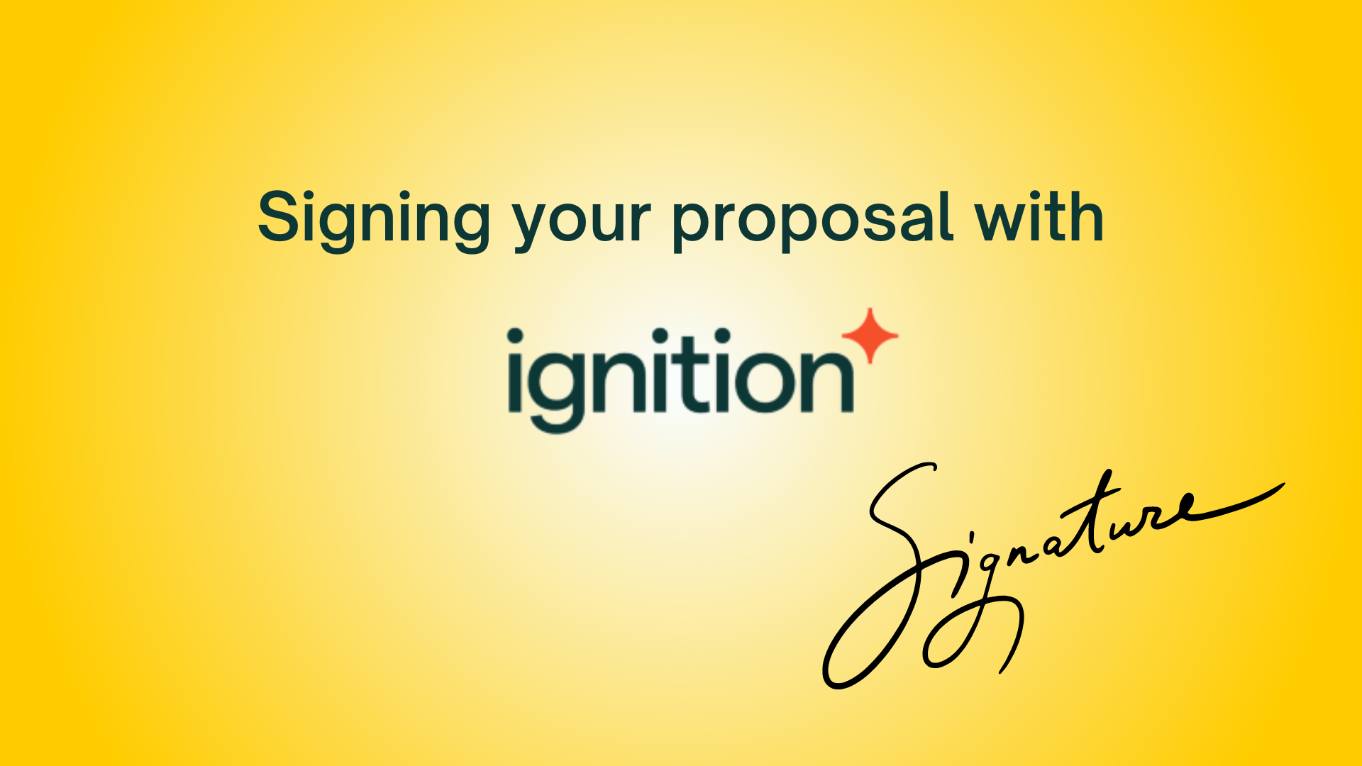 Signing a proposal with Ignition
