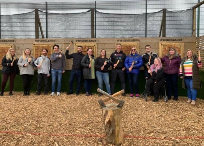 1 Accounts Team at Team Building Day - Wild Blades Axe Throwing